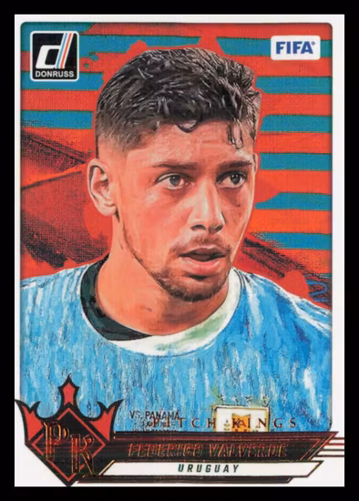 2024-25 Donruss Pitch Kings #4 Federico Valverde (10-OO14-URUGUAY)