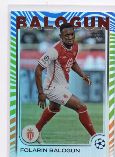 2024-25 Topps UEFA Club Competitions New Chapter #21 Folarin Balogun (200-LL3-MONACO)