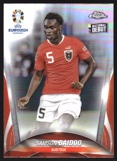 2024 Topps Chrome UEFA Euro Refractors #140 Samson Baidoo (15-MM9-AUSTRIA)
