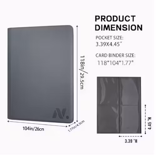 TOPLOADER BINDER MED PLATS FÖR 160 KORT *WHITE*