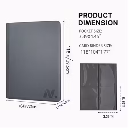 TOPLOADER BINDER MED PLATS FÖR 160 KORT *WHITE*