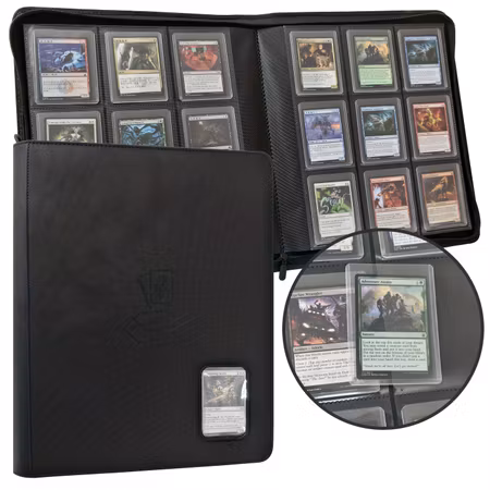 TOPLOADER BINDER MED PLATS FÖR 360 KORT *FRONT WINDOW*