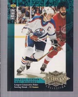 1995-96 Upper Deck Gretzky Collection #G5 Longest Consecutive Point-Score (20-N4-NHLOILERS)