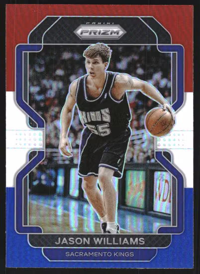 2021-22 Panini Prizm Prizms Red White and Blue #266 Jason Williams (12-S12-NBAKINGS)