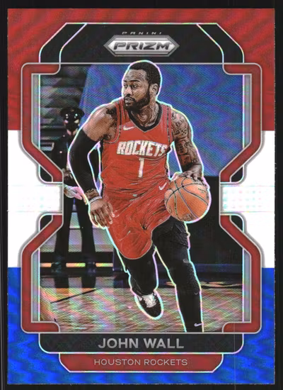 2021-22 Panini Prizm Prizms Red White and Blue #68 John Wall (15-S4-NBAROCKETS)