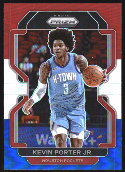 2021-22 Panini Prizm Prizms Red White and Blue #84 Kevin Porter Jr. (12-S15-NBAROCKETS)