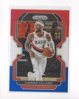 2021-22 Panini Prizm Prizms Red White and Blue #116 Damian Lillard (20-S4-NBATRAILBLAZERS)