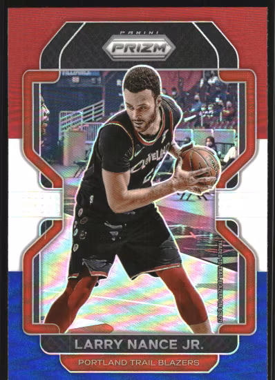 2021-22 Panini Prizm Prizms Red White and Blue #126 Larry Nance Jr. (12-S12-NBATRAILBLAZERS)