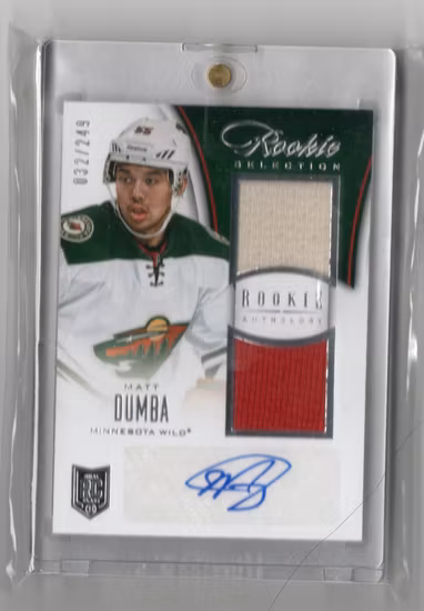 2013-14 Panini Rookie Anthology #156 Matt Dumba JSY AU RC (60-I11-NHLWILD)