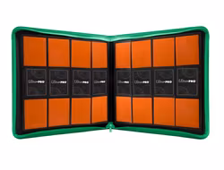Ultra Pro Vivid 12-Pocket Zippered PRO-Binder: Green