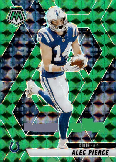 2025 Panini Mosaic Mosaic Green #76 Alec Pierce (12-P8-NFLCOLTS)