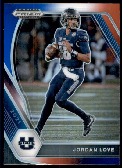 2021 Panini Prizm Draft Picks Prizms Red White and Blue #33 Jordan Love (40-P4-NFLOTHERS)