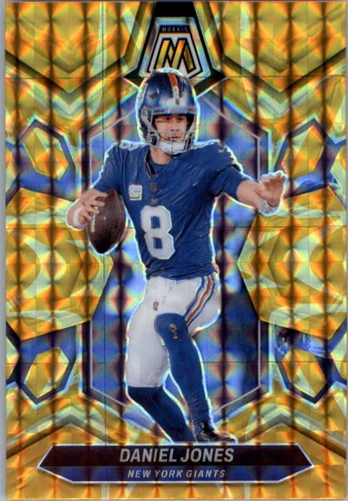 2024 Panini Mosaic Mosaic Reactive Yellow #162 Daniel Jones (15-P4-NFLGIANTS)