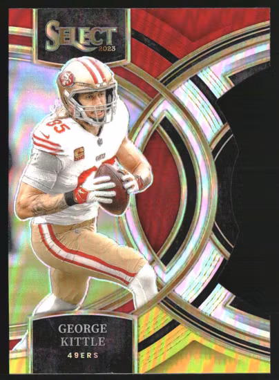 2023 Select Prizm Red and Yellow Die Cut #153 George Kittle (30-N9-NFL49ERS)
