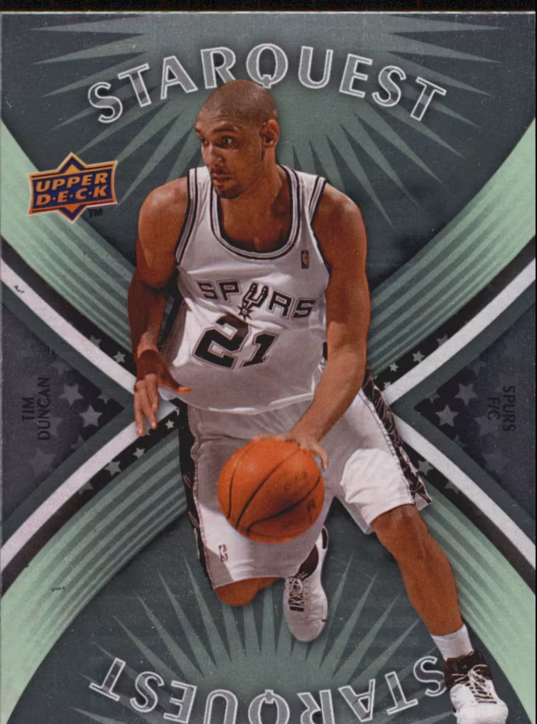 2008-09 Upper Deck First Edition Starquest Green #SQ8 Tim Duncan (15-N2-NBASPURS)