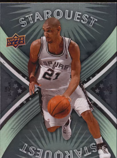 2008-09 Upper Deck First Edition Starquest Green #SQ8 Tim Duncan (15-N2-NBASPURS)