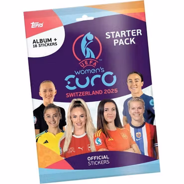 2025-26 Topps Women's Euro 2025 Stickers (Startpaket)