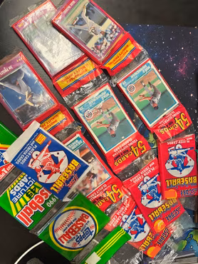 VINTAGE MIXED PACKS - BASEBALL ONLY - 4 RACKPACKS + 1 SINGLE PACK
