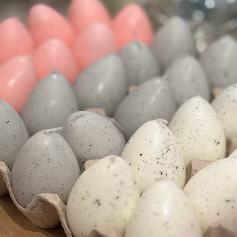 Äggljus, spräckligt rosa