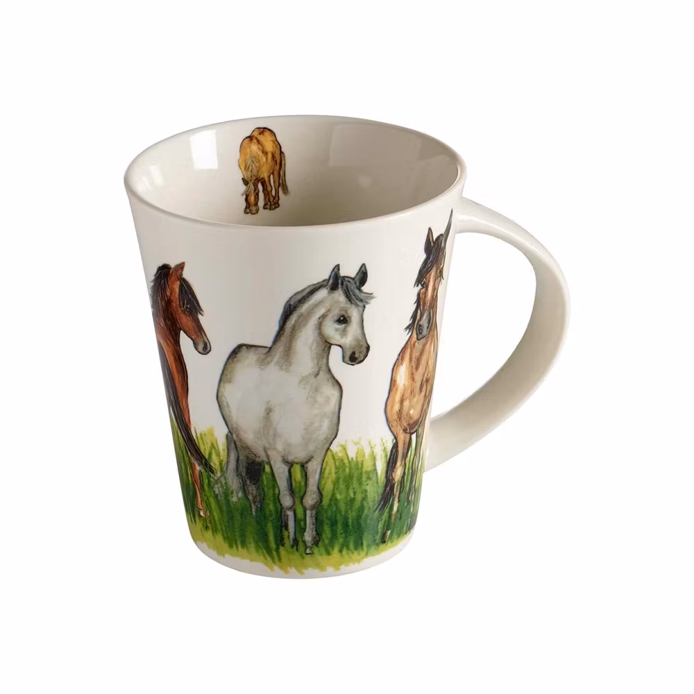 Mugg med hästar