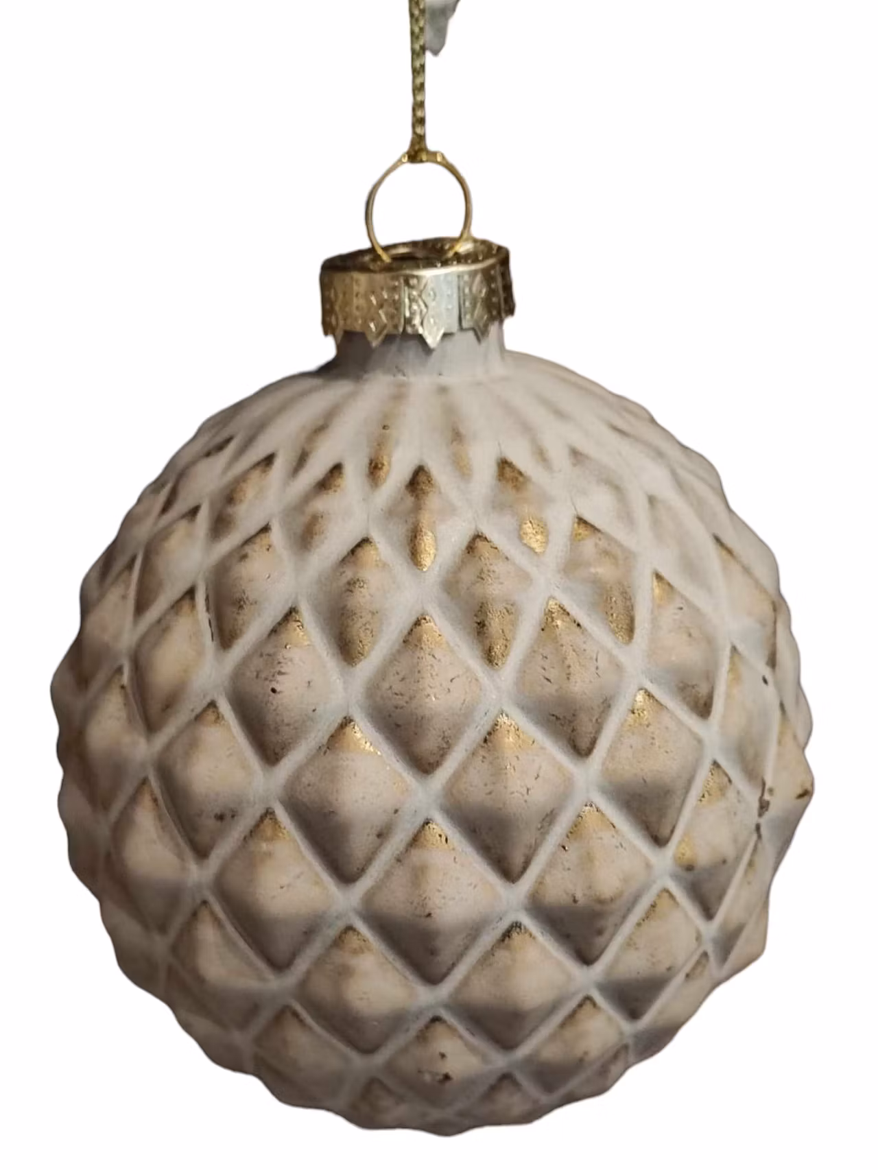 Glaskula, matt guld