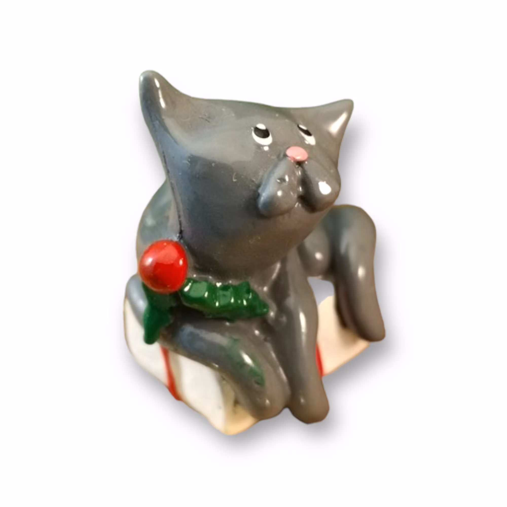 Julkatt, grå på paket