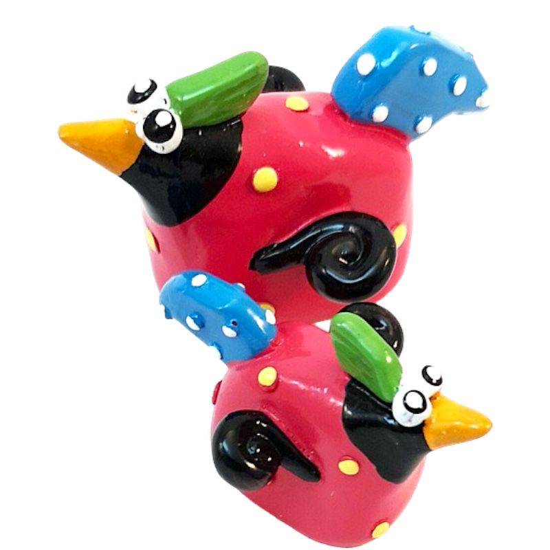 Färgglad tupp, mörkrosa  2-pack