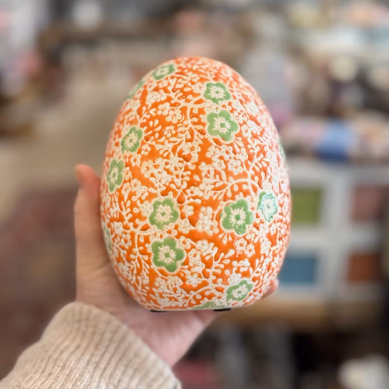 Ägg orange och grönt