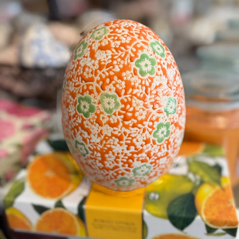 Ägg orange och grönt