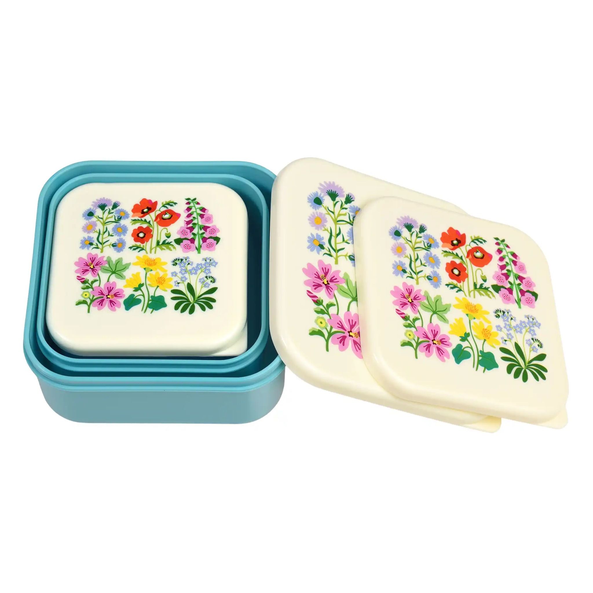 Snacksbox Blommor 3-pack