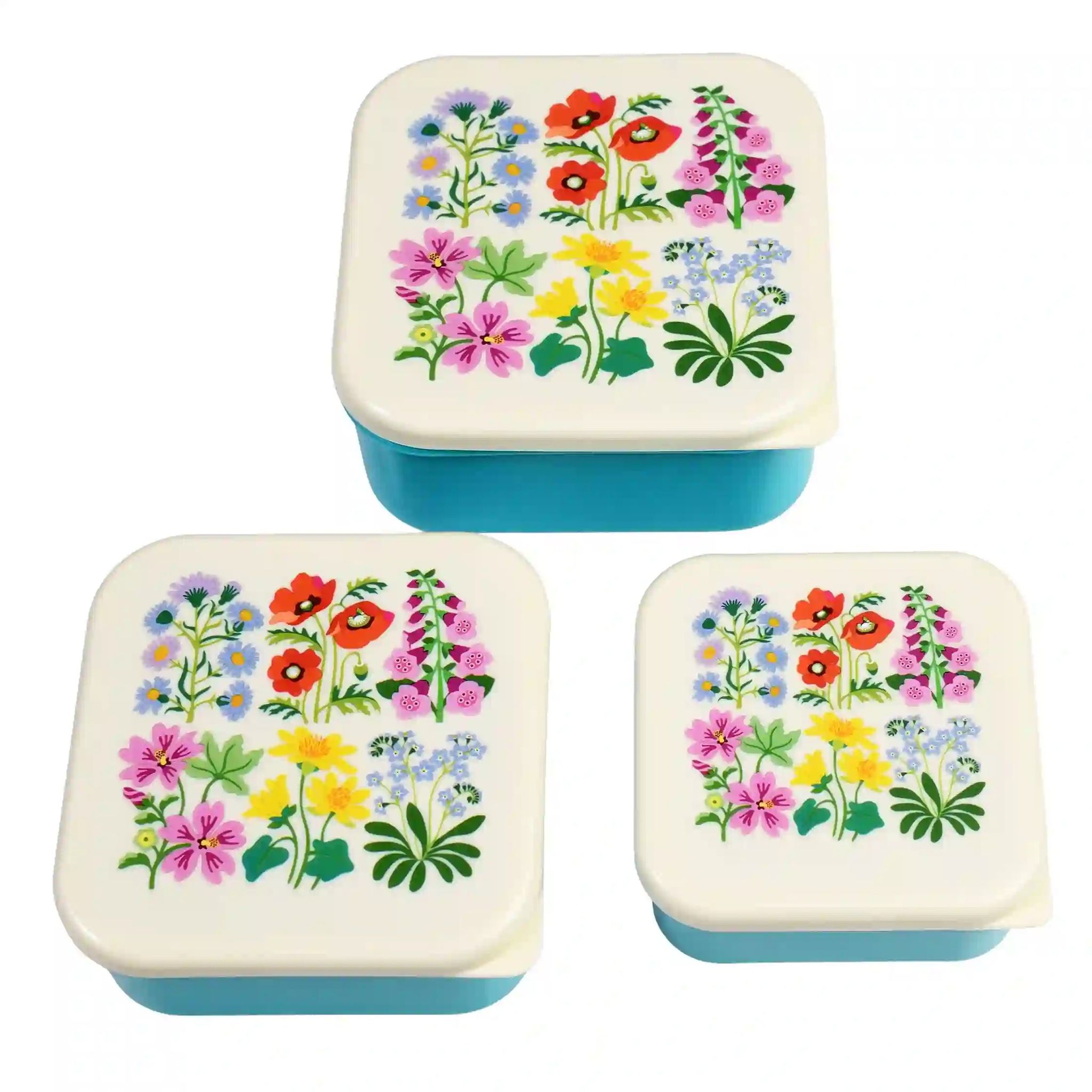 Snacksbox Blommor 3-pack