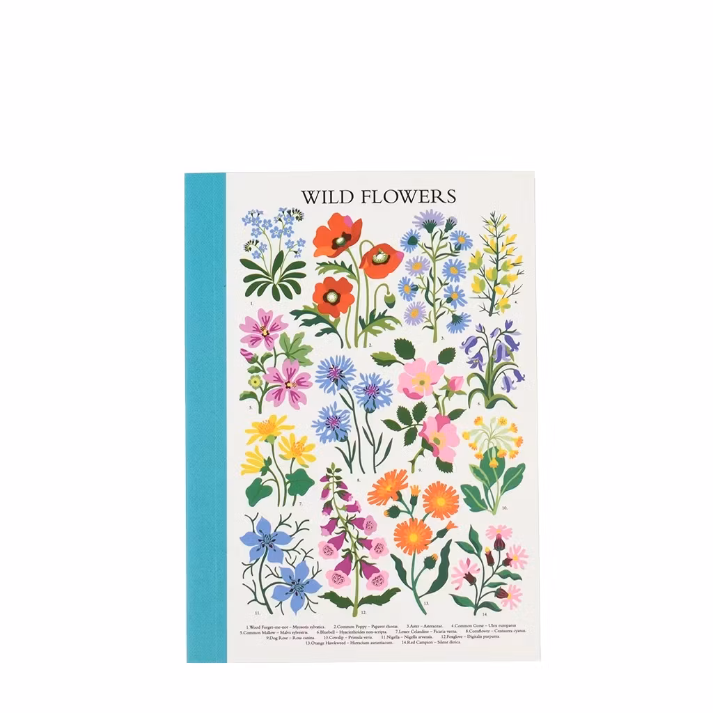 Anteckningsbok, blommor A6