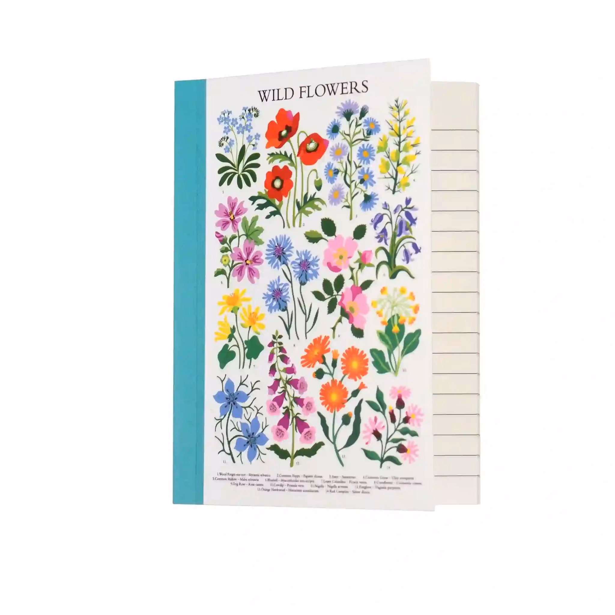 Anteckningsbok, blommor A6