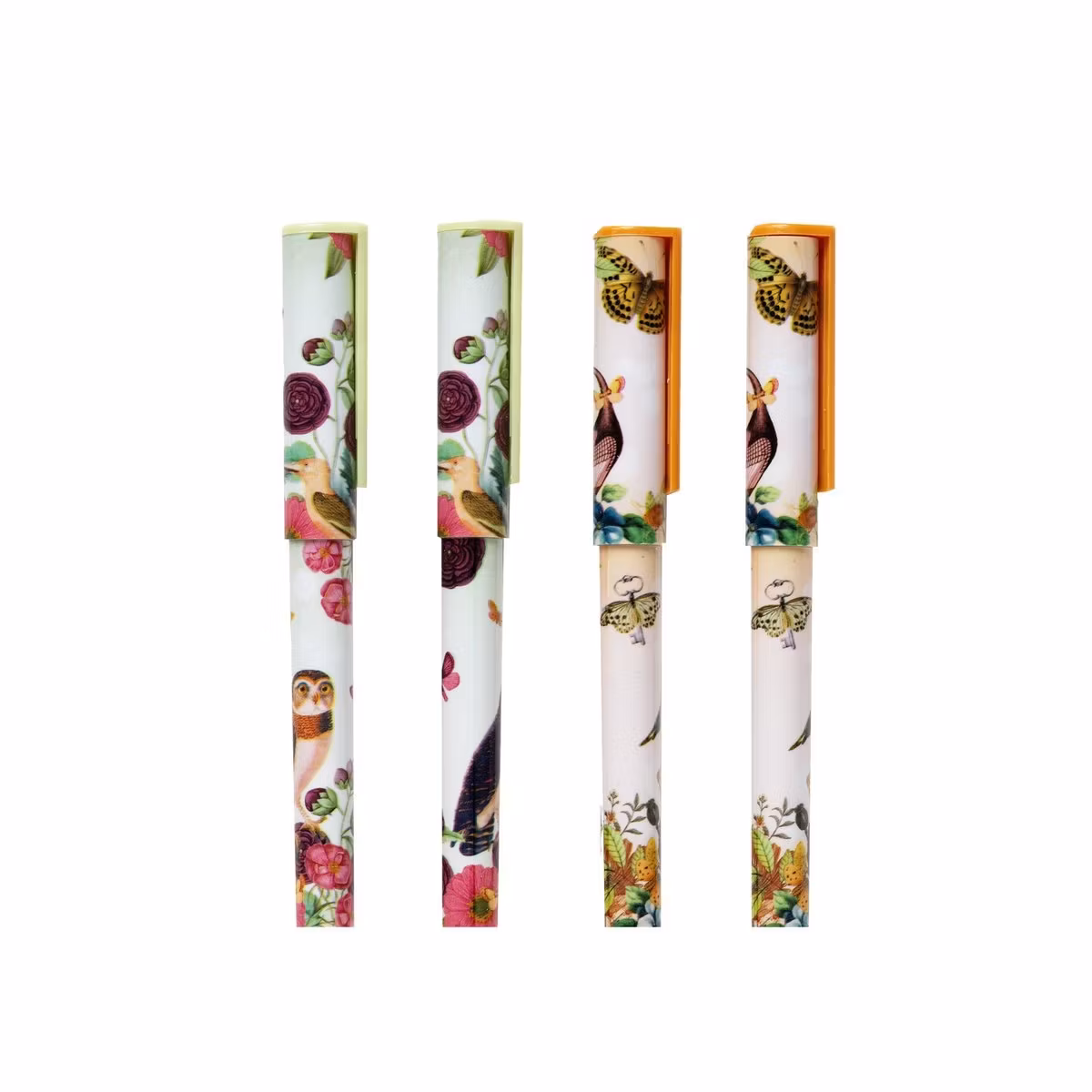 Bläckpennor, 4-pack grön & gul