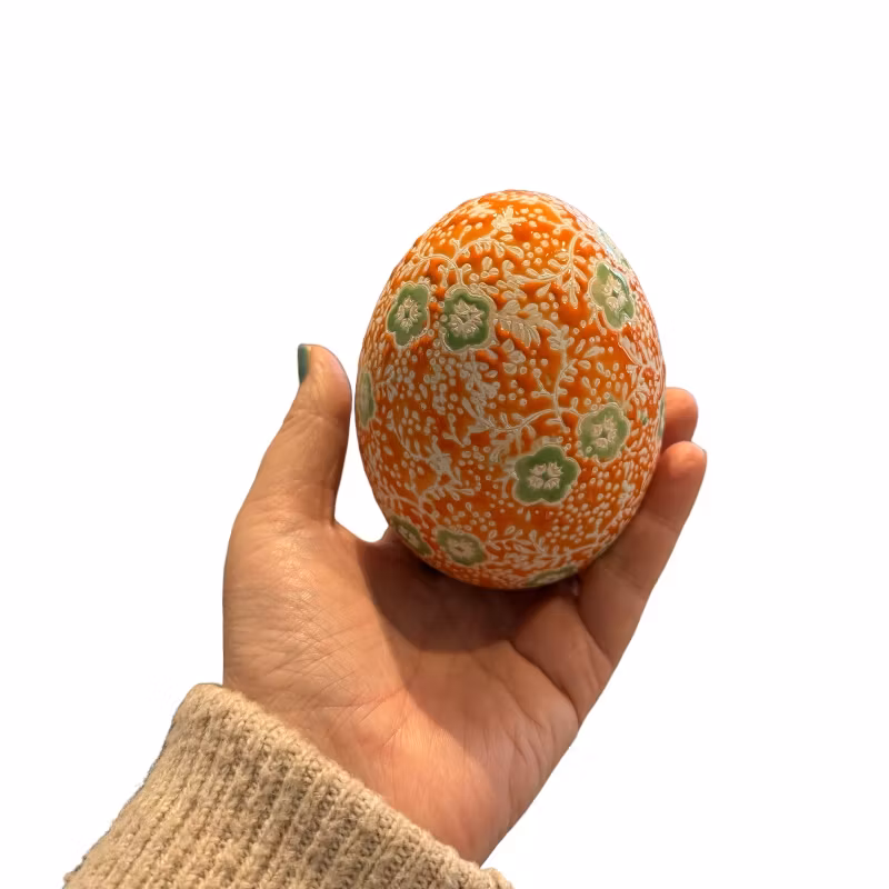 Ägg orange och grönt, litet