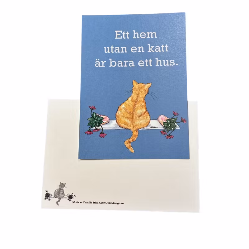 Vykort, De flesta katter vill vara....