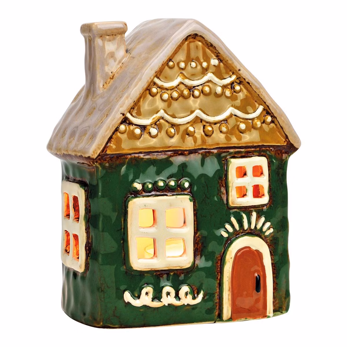 Grönt hus för värmeljus