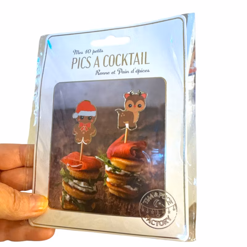 Pepparkaksgubbe & Ren, cocktailpinnar 10-pack