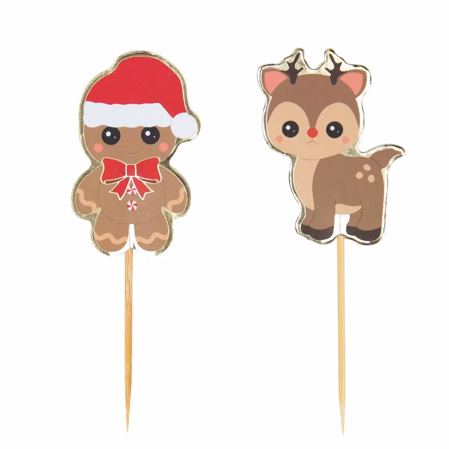 Pepparkaksgubbe & Ren, cocktailpinnar 10-pack