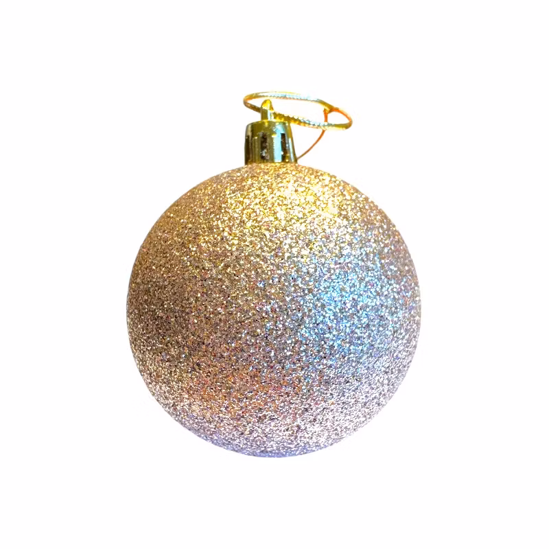 Julgranskula, rosa glitter