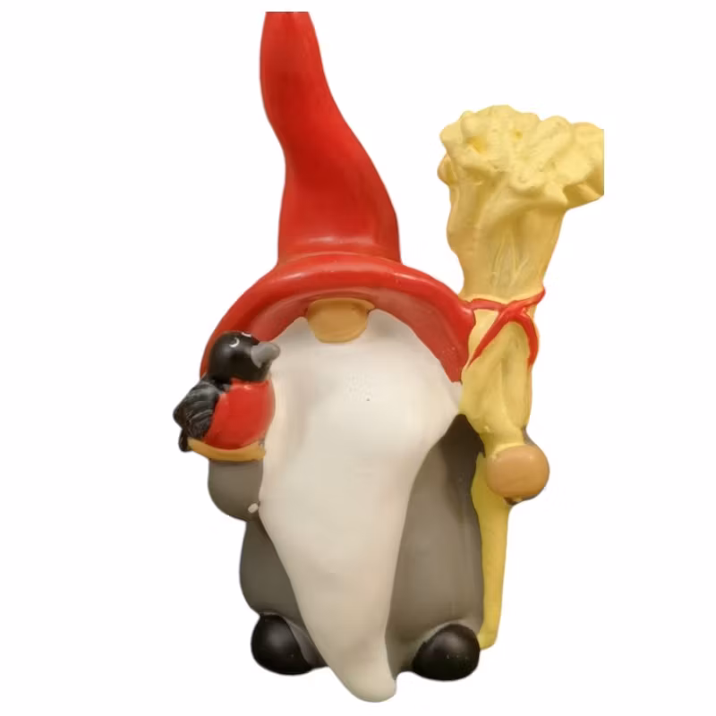 Tomte med fågel, stor
