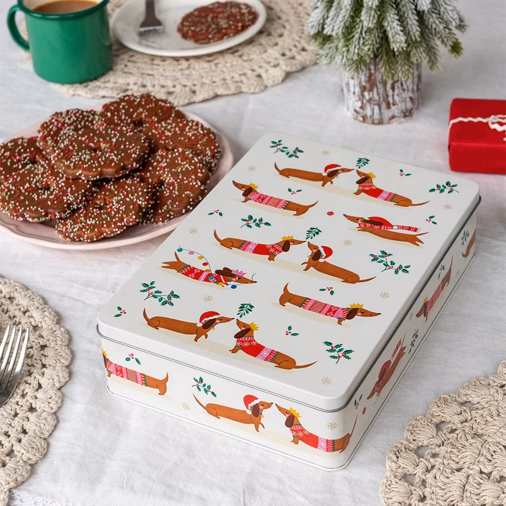 Plåtburk, Taxar jul rektangulär