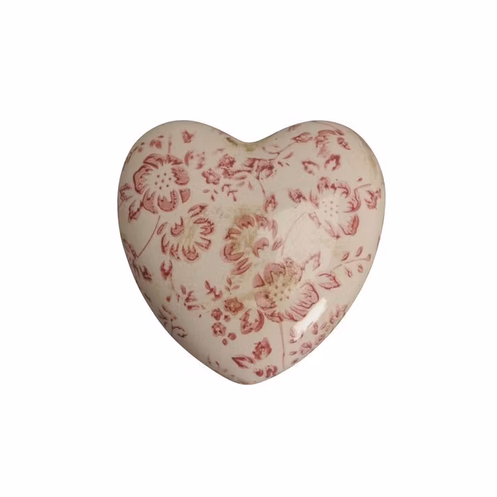 Hjärta med rosa blommor, litet