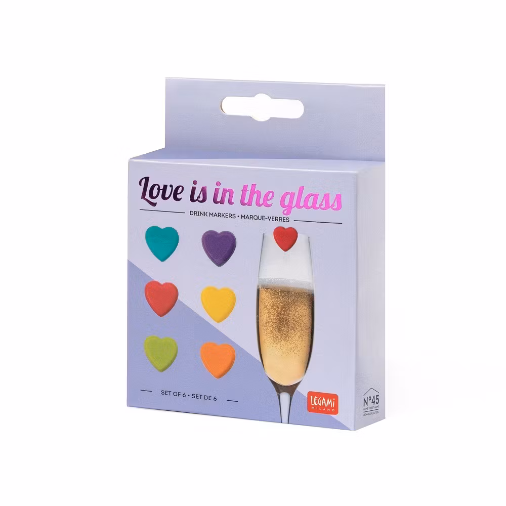 Drink markers, hjärtan 6-pack