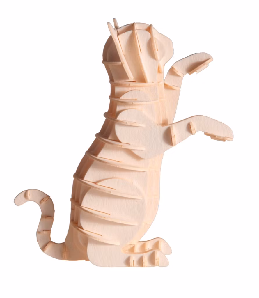 3-D pappersmodell, Katt