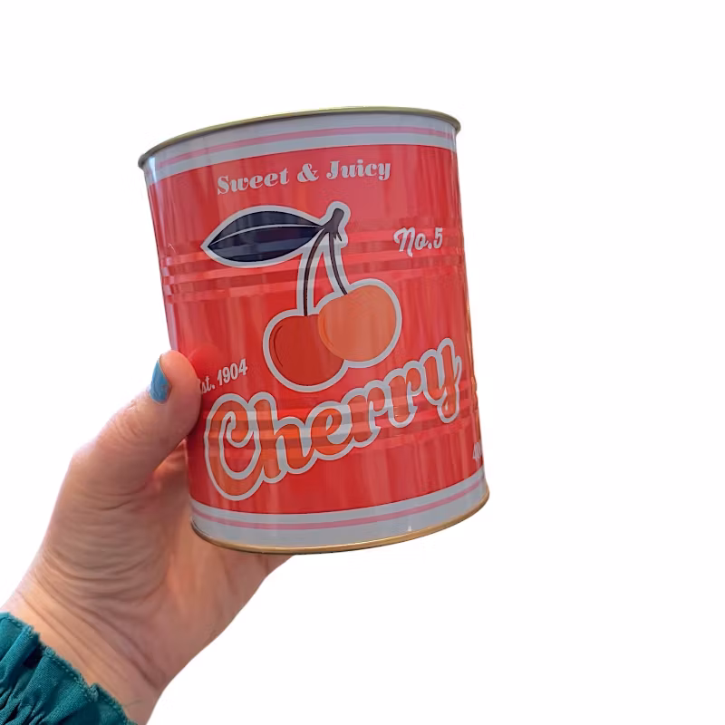 Förvaringsburk/kruka Cherry, röd