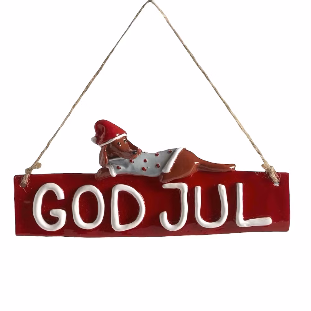 GOD JUL-skylt taxen Dusty