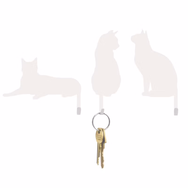 Väggkrokar katter 3-pack