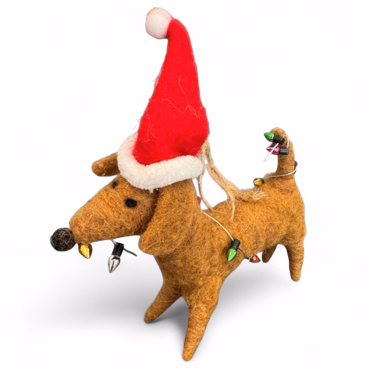 Jultax i filt med ljusslinga