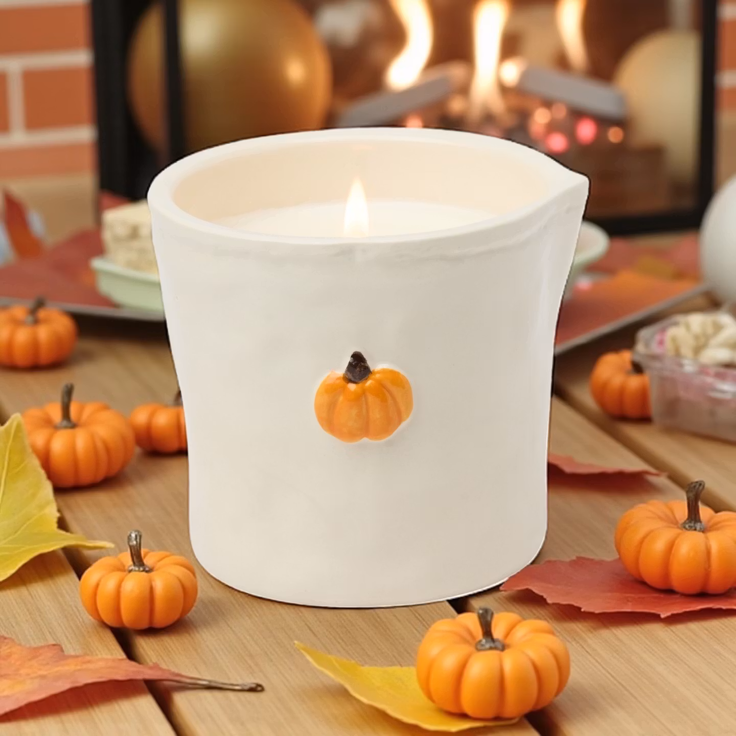 Doftljus i keramikkrus, Pumpkin Spice